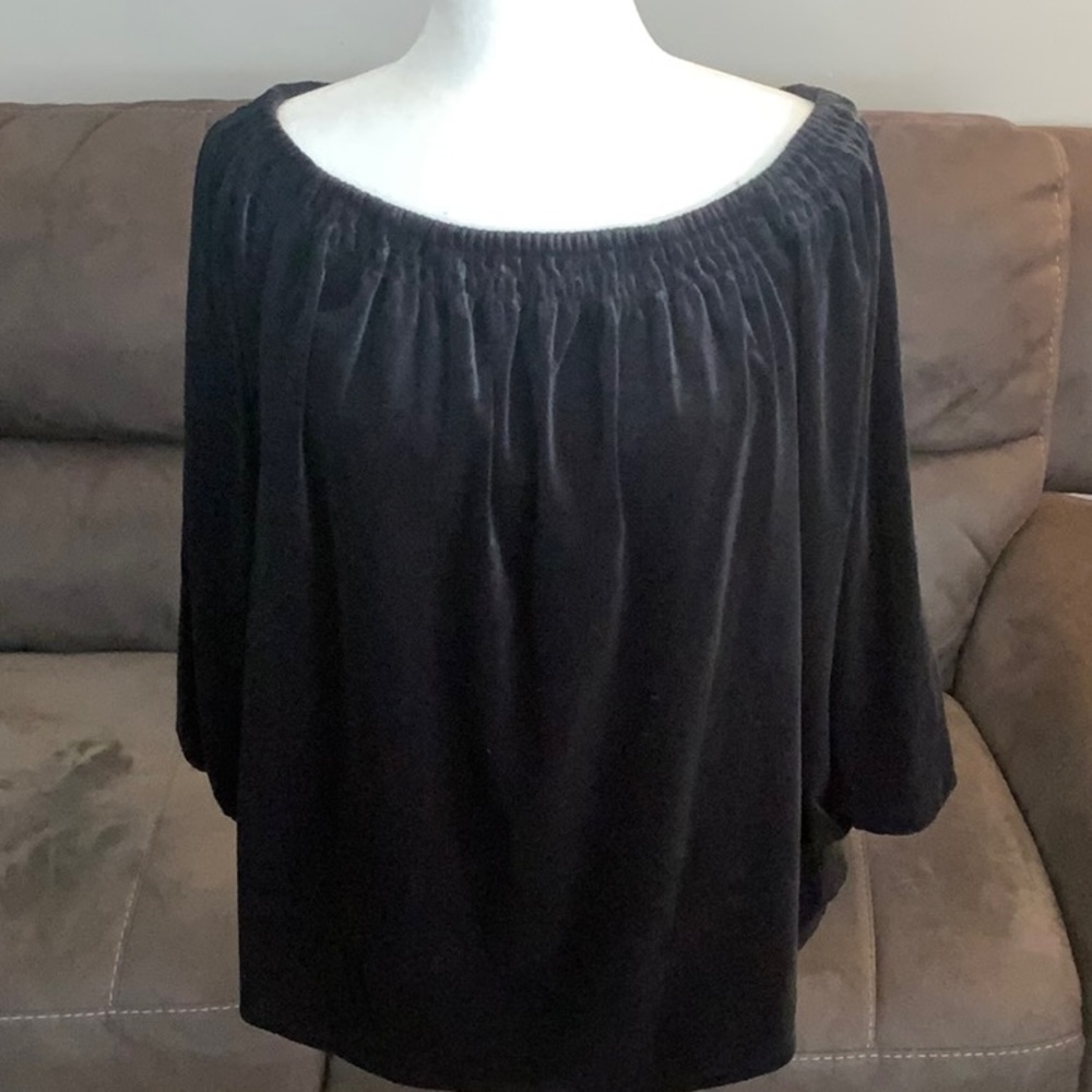 J Jill Black velvet/valor top